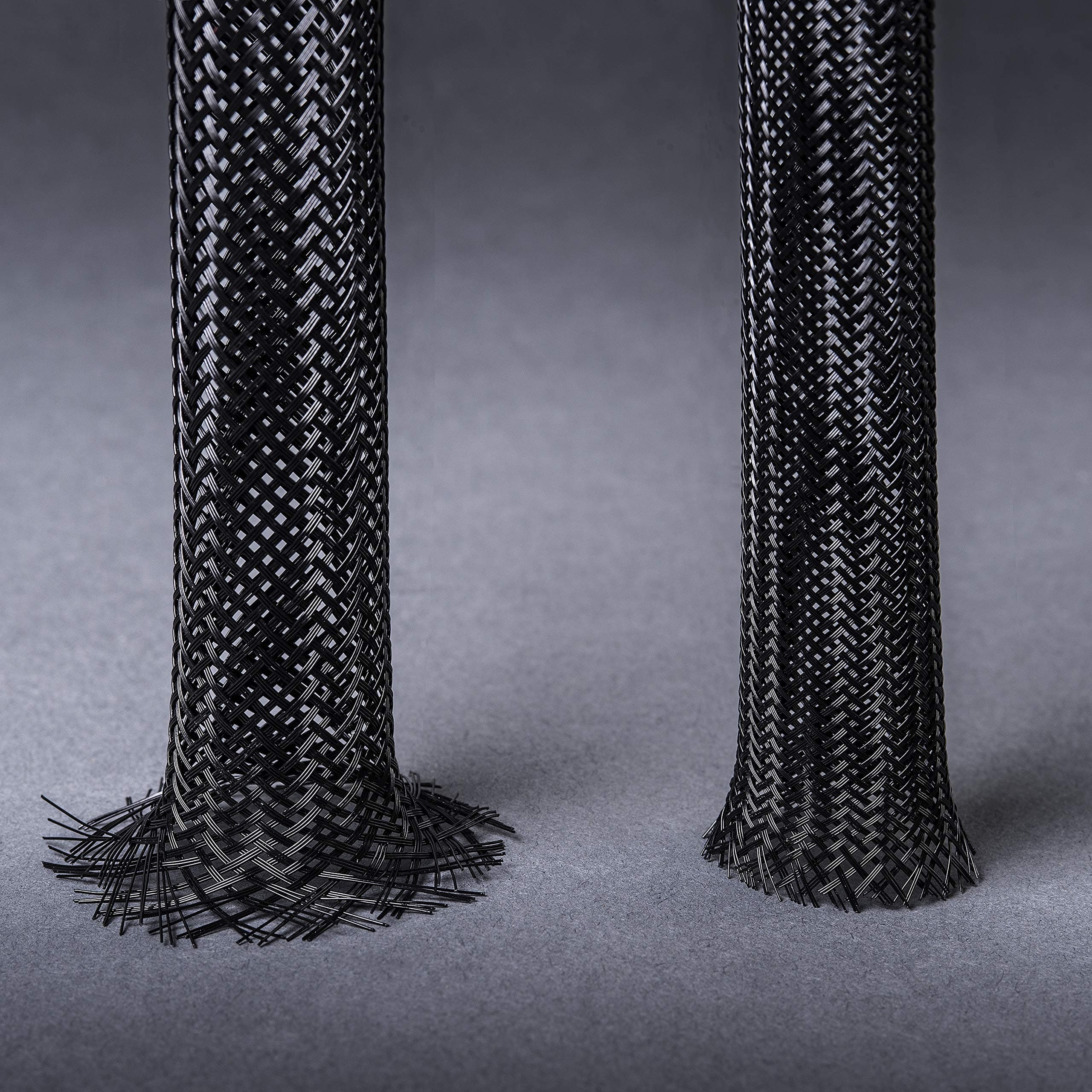 3/8 Inch Clean Cut Cable Sleeve - Black - 25 Feet