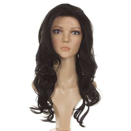 Long Black Wavy Lace Front Wig | Human Hair Blend Wig | In the style of Penelope Cruz | 2 shades