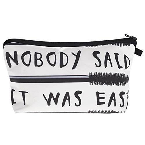 Llamazing Womens Cosmetic Bag Makeup Hand Bag Pencil Case Coin Purse (Mascara Nobody Said)