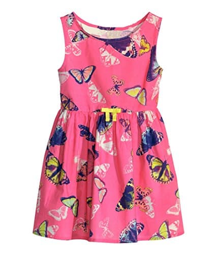 Little Maven Baby Girls Kids Clothes Summer Cotton Lovely Butterflies Print Dress S0173, S0173, 6 Tall