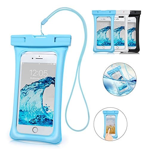 Floatable Waterproof Case,Finest TPU Floating Pouch,Durable Dry Bag, with EXTRA Fluorescent Lanyard,for iPhone 7 Plus, 7, 6, 6 Plus, 6s,5s,Andriod up to 6''