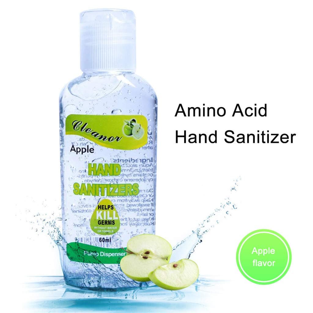 Disposable Hand Sanitizer - Household Fruity Cleaner Hand Wash Free Fast Dry Hand Cleansing Fluid, Long Lasting Handwash Gel Spray Dispenser, for Kids/Adults 60ml (Green)