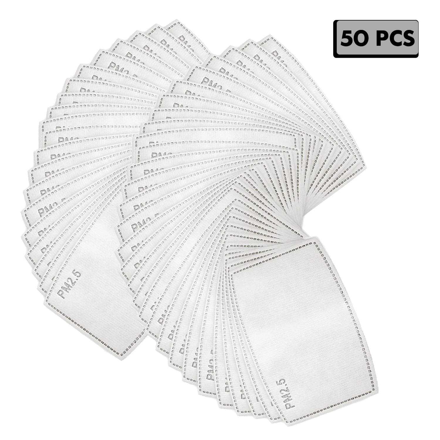 Top Munster Activated Carbon Filter, 5 Layers Replaceable Anti Haze Dust Filters for Cotton Cover of Mouth Face with Filter Slot, Air Filter for Outdoor Activities (12x8cm)