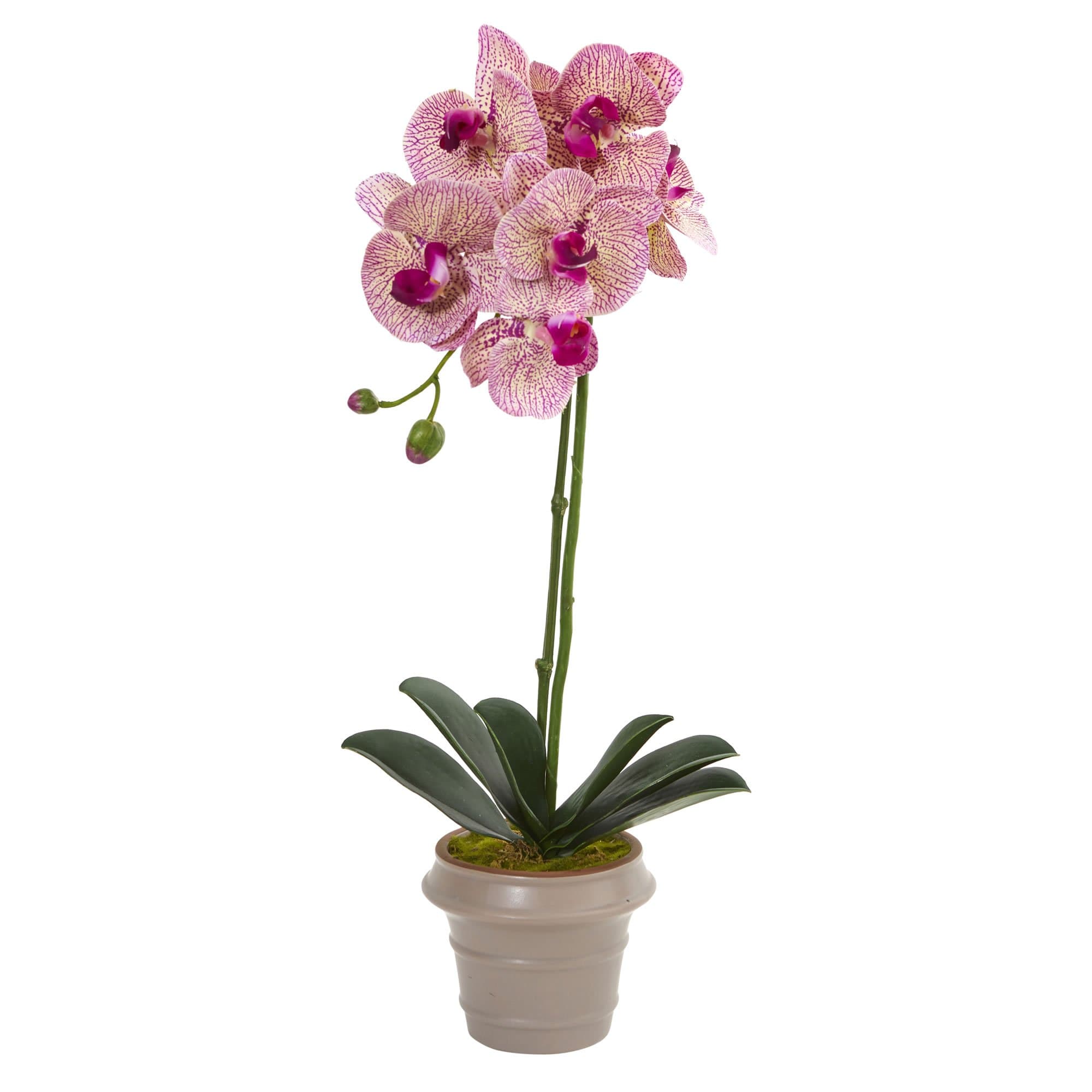 Nearly Natural Artificial 20” Designer Phalaenopsis Orchid Arrangement, Pink