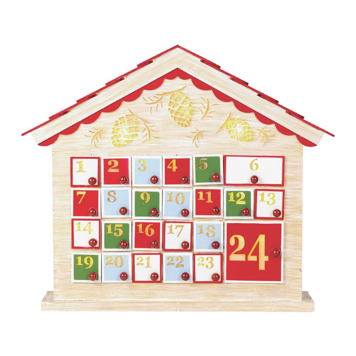 The Christmas Workshop LED Wooden House Advent Calendar