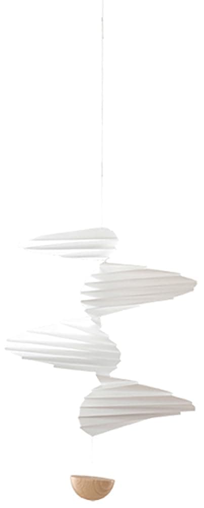 Airflow 17 Hanging Mobile - 12 Inches - High Quality Plastic and Wood Ball - Handmade in Denmark by Flensted