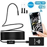 ASPECTEK Wireless Endoscope – Borescope Inspection Camera – WiFi Endoscope – 2.0 Megapixels HD Snake Camera Android iOS Smartphone, iPhone, Tablet-Black(11.5FT)