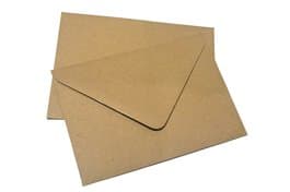 500 Brown Fleck Kraft Envelopes - 100% Recycled Gummed Greeting Card Envelope 110gsm - C6 (114X162mm)