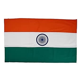 Elysian Indian Flag, National Flag, Tiranga 45x25 Inch Tricolor Premium Cotton Fabric 1 Pc for Home, Office, School,Collage, Company