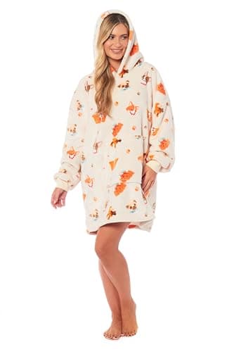 Hooded Blanket Top Lounge Fleece Sherpa Original Blankets Sweatshirt Hoodie As Seen On TV Warm Soft Cozy One Size Fits All Men Women Girls Boys