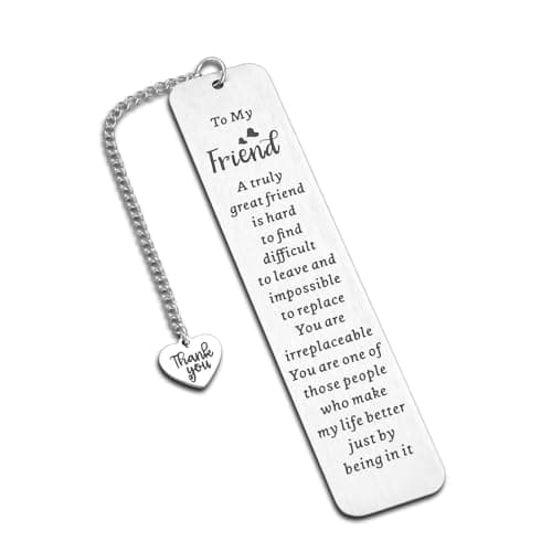 Fleure Esme Metal Bookmark Gifts for Best Friend, Friendship, Christmas, Stocking Stuffers, Female Friend, Graduation, 2-Piece Set