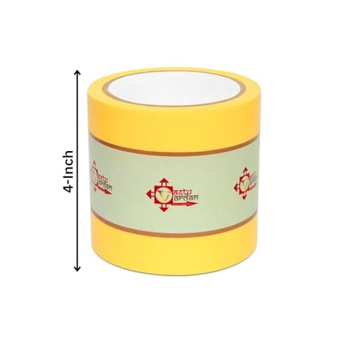 Vastu Vardan Yellow Tape for VASTU DOSH Remedy/VASTU Correction for WC Toilet and Entrance(MAHA-VASTU-SASHTRA Remedy) (4 INCH Width X 25M Length,)