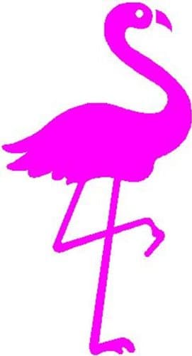 6" Flamingo pink Die cut vinyl decal sticker for any smooth surface such as windows bumpers laptops.