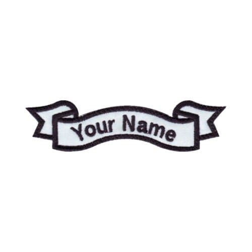 Custom Embroidered Banner Name Tag Sew on Patch (D)