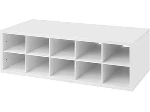 Organized Living freedomRail 10-Cubby Shoe Storage Big OBox - White