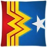 identityNB1 Custom Wonder Woman Logo Zippered Decorative Throw Pillow Case For Couch 18X18 (Two Sides)
