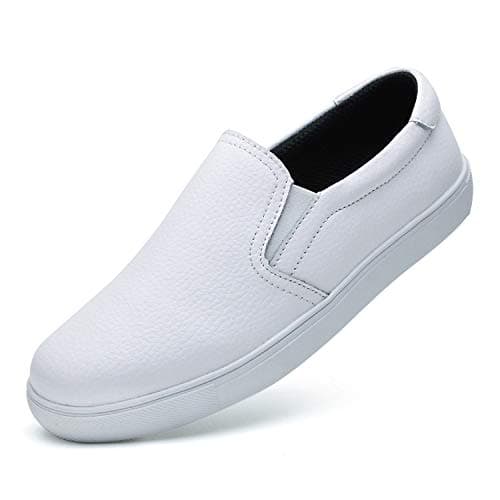 YiCeirnier Women's Fashion Sneakers Slip On Shoes Leather Flat Driving Shoes