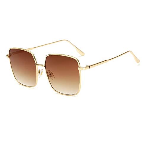 Retro Oversized Sunglasses for Women Square UV400 Protection Outdoor Glasses
