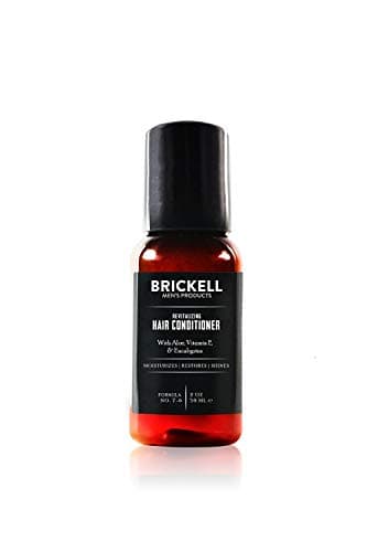 Brickell Men's Revitalizing Hair Conditioner for Men, Natural and Organic Nourishing Hair Conditioner, Restores Shine and Moisture, 2 Ounce, Scented, New Formula