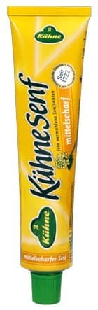 Kuehne Mittelscharfer Senf (Medium Hot) Mustard in Tube 100 ml
