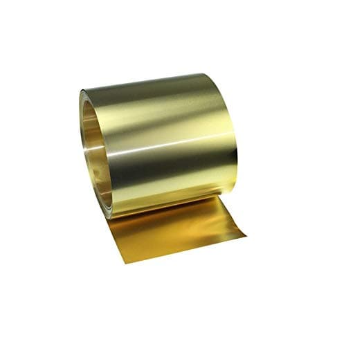 Without brand 1Meter/ROLL Thin Brass Strip Thickness 0.01/0.02/0.03/0.04/0.05MM*W100MM Brass Sheet Gold Film Brass Foil Brass Plate H62 (Color : Length 1Meter, Size : T0.05 X Width100mm)