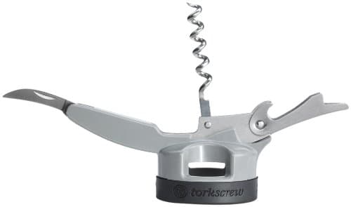 All In One Bottle Opener and Corkscrew, Fumo Gray