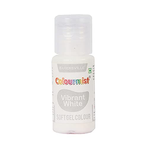 Colourmist Soft Gel Paste Food Color, (Vibrant White), 20Gm | Edible Gel Colour For Fondant/Dessert/Baking |