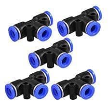6MM (PUT) Pneumatic EQUAL TEE shape 6 MM Quick Connect 3 Way T- SHAPE Type CONNECTOR Push-in Plastic Pipe Air Tube Fittings Jointer 5 PCS