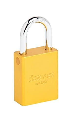 CCL Security Products 90217 KD Aluminum Rekeyable Safety Lock-Out Padlock with 1-1/2-Inch Wide Body and 1-Inch Hardened Steel Shackle, 1" Shackle Clearance, Orange