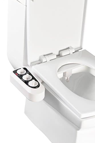 Greatic CB2000 Self Cleaning Nozzle Fresh Water Non-Electric Mechanical Bidet Toilet Attachment, White