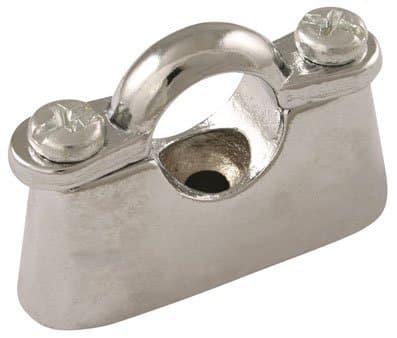 15MM OD HOSPITAL PIPE CLIP CHROME PLATE - Hospital, Chrome Plated (Metric Pipe Clips and Back Plates)