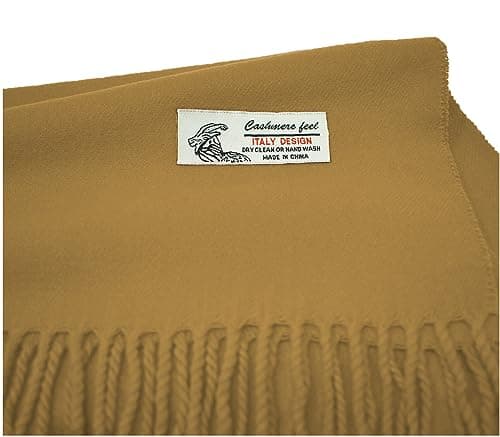 Glory Max Unisex Plain Solid Color Winter Scarf Cashmere Feel Soft Classic 72"x12"