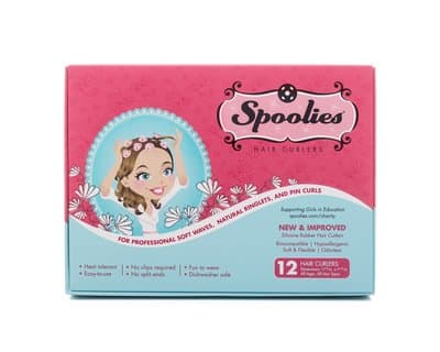 Original Spoolies Hair Curlers, Medium Size – 12 Count (Silver Edition) - Marvelous Mrs. Maisel Rollers for Retro Styles, Hair Extensions + Wigs
