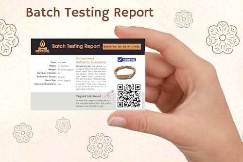 Ram Rudraksha Bracelet for Men | Premium Panchmukhi Rudraksha | Gold Plated Men's Bracelet | Spiritual Jewellery | Free Size (8 Inches Long), 8 inches, Metal, Rudraksha, 8 inches, Metal,