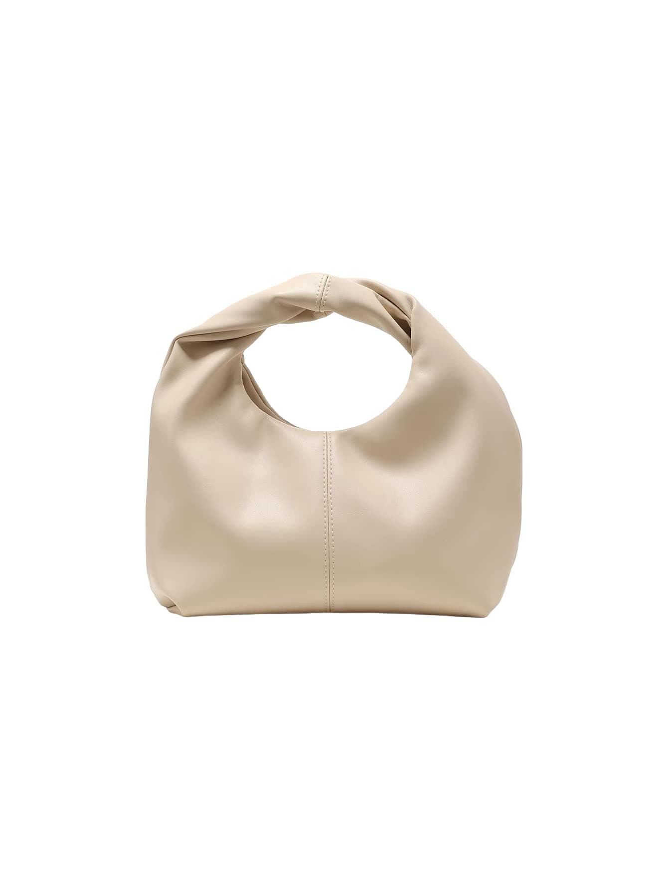 Women's Ruched Hobo Mini Handbag Clutch Purse Dumpling Pouch Bag