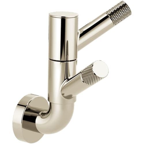 Brizo 693537 Litze Double Robe Hook, Brilliance Polished Nickel