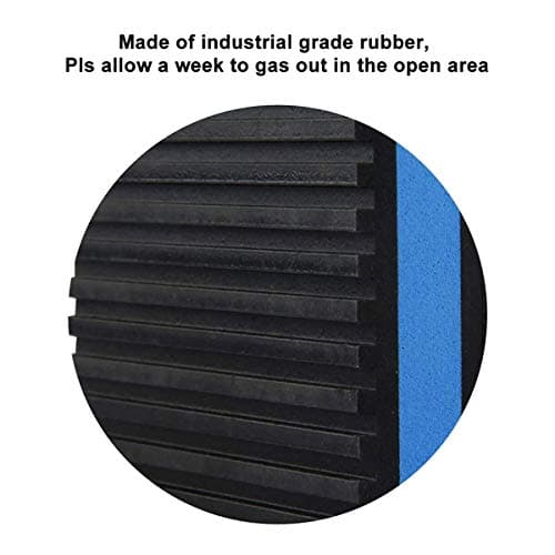 LBG Products Rubber Anti-Vibration Isolator Pads,Heavy Duty Blue EVA Pad for Air Conditioner,Compressors,HVAC,Treadmills etc(4'' X 4'' X 7/8")