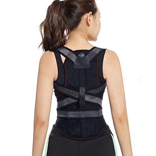 Posture Correcter Back Brace,Adjustable Breathable Comfort Clavicle & Shoulder Back Support Brace for Women and Men,Best Lower Back Support,Black XL
