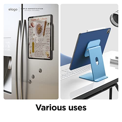 elago Case for iPad Air 13(M3, M2) / Pro 12.9(3rd, 4th, 5th, 6th) -iPad Case with Magnetic Attachment to Metal Materials,Compatible with Apple iPad Pencil and elago’s Pencil case (Blue)