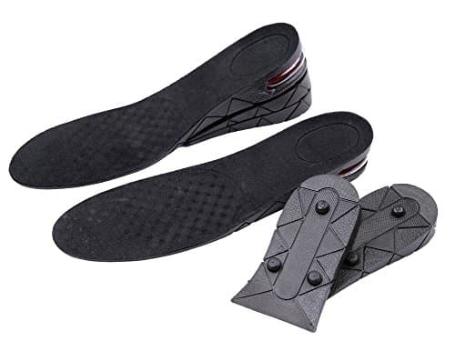 Fuloon Unisex 3 Layer 2.75"/7 cm Heightening Insole Height Increase Insole Air Cushion Shoe Lift Shoe Pad