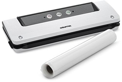 Gourmia GVS415 GVS415-Multi Function Sealer-Preserve & Store Food or Vacuum for Sous Vide, Moist & Dry Compatible, White