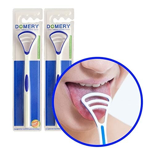 Professional Tongue Cleaner 2 Pieces from Domery Tongue Scraper for a Fresh Breath