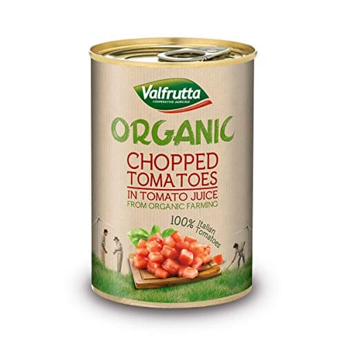 Valfrutta Organic Chopped Tomatoes in Tomato Italian 400g (Pack of 12)