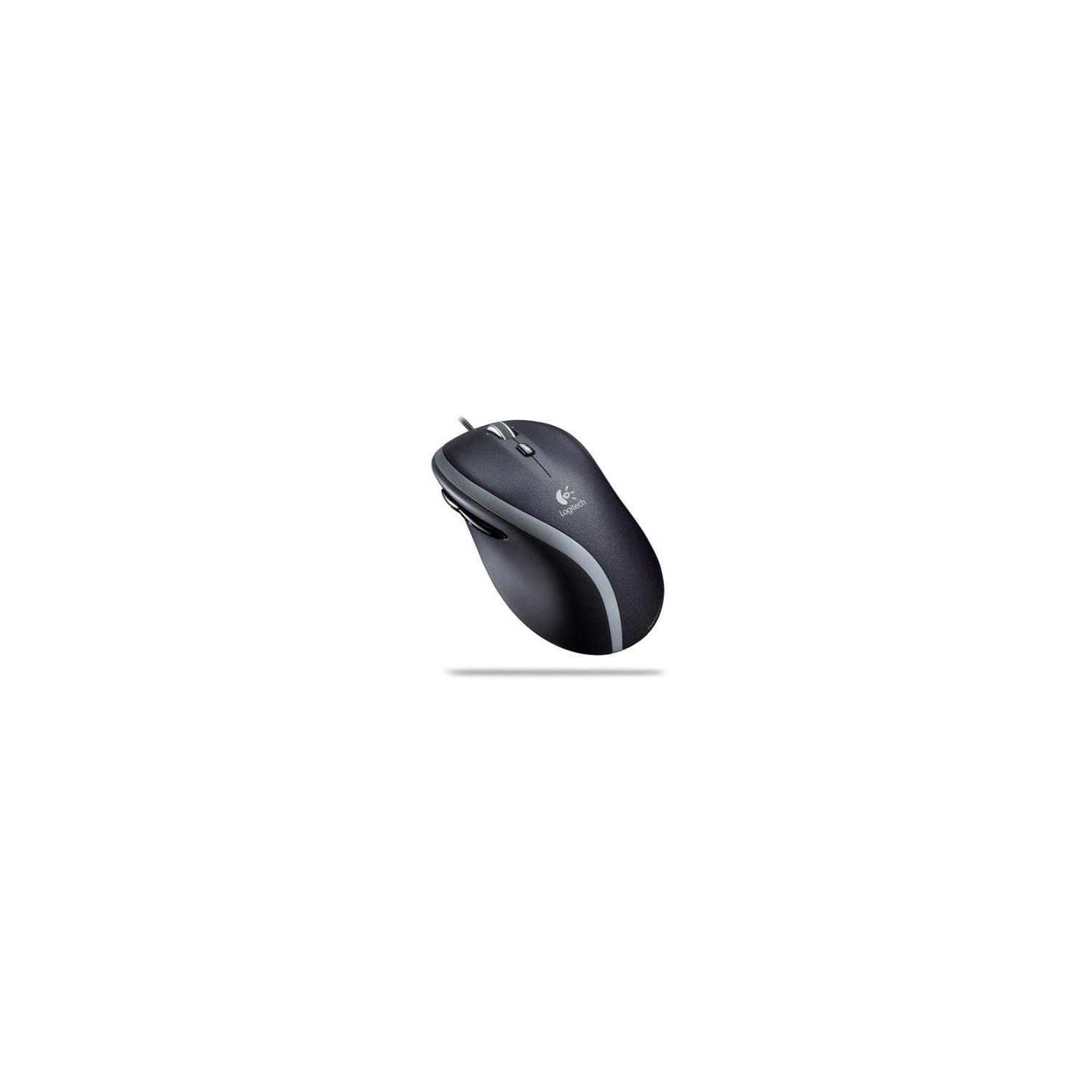 Logitech Inc M500 Corded Laser 1000 Dpi Usb Mouse Wired Scroll Wheel Black Gray Retail