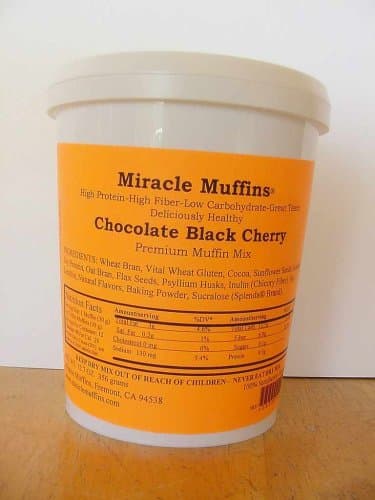 Miracle Muffins Mix - Chocolate Black Cherry - Make 12/36 Muffins - Splenda