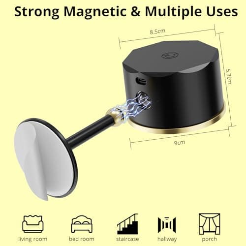 TBTeek Wall Lights, 2 Pieces, Cordless Closet Lights, 3 Colors & RGB Night Light, Dimmable&Rechargeable, Touch&Remote Control, Wall Sconce for Bedroom Reading Living Room