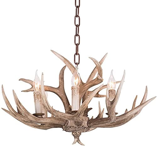 & Perfect ** - American Country Living Room Restaurant bar Retro Art Mediterranean bar Personality Creative Antler Chandelier,6