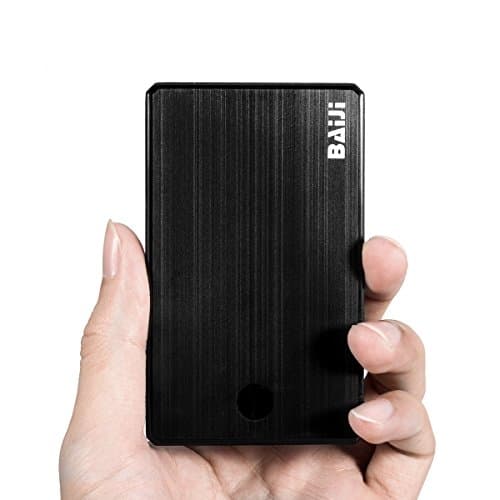 Mini Power Portable Cellphone Charger - Compact 2500mAh 1-Port Ultra Slim Power Bank for iPhone 6 plus, 5s, 5, 4s Samsung Galaxy S7 S6 (Black)