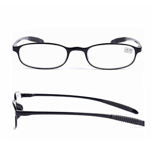 BlueloverTr90 Ultralight Unbreakable Reading Glasses Pressure Reduce Magnifying 1.0 1.5 2.0 2.5 3.0 3.5 - Black - 1.5