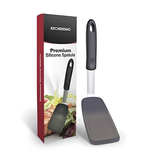 Silicone Spatula - 600F Heat-Resistant - Flexible Silicone Turner/Spatula - Free Recipes eBooks